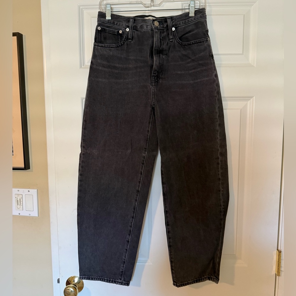 Madewell Black High-Rise Balloon Jeans